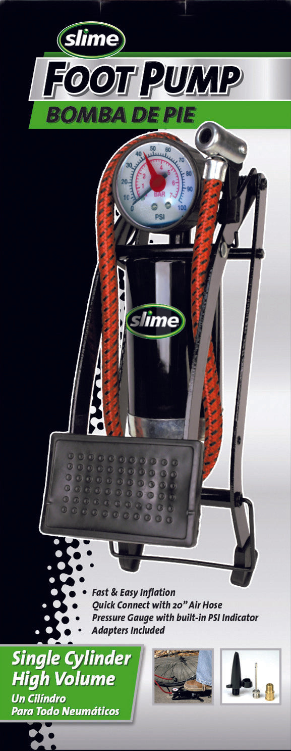 SLIME Single Cylinder Foot Pump 2061-A