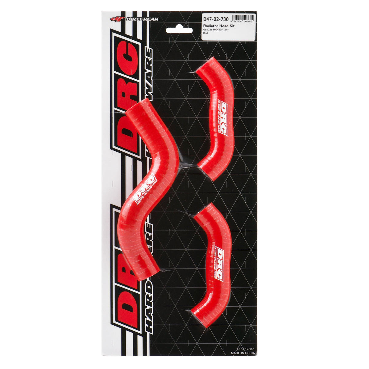DRC Radiator Hose Kit Gasgas Red D47-02-730