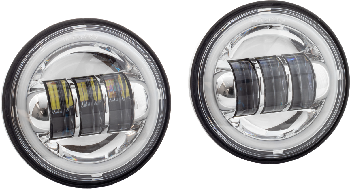LETRIC LIGHTING CO4.5" Led Passing Lights Halo ChromeLLC-LPL-CH