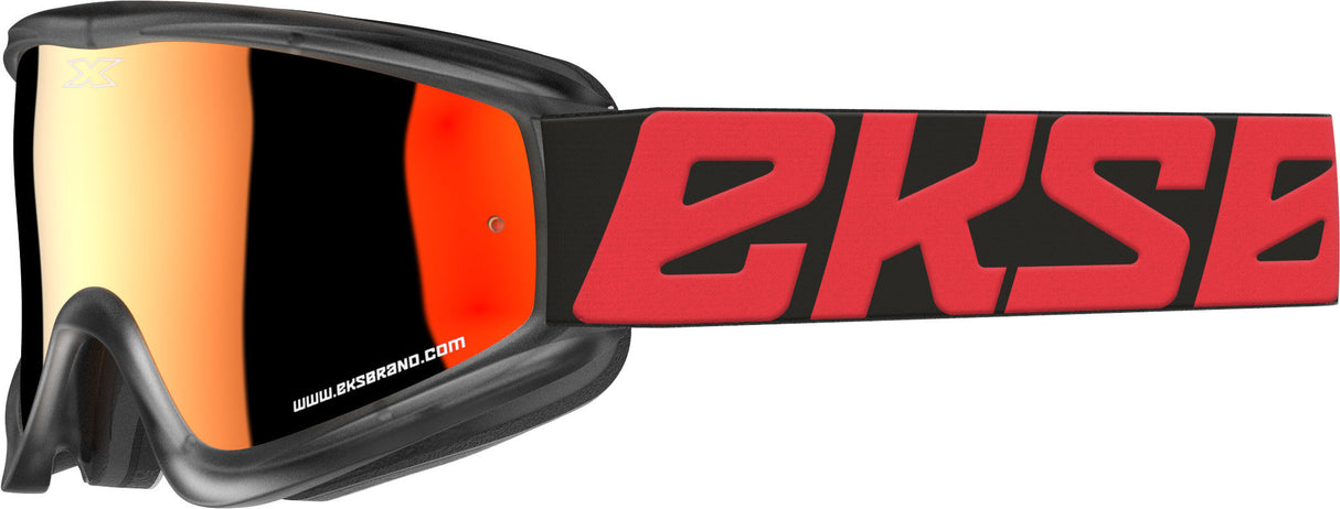 EKS BRAND Flat-Out Goggle Red/Black W/Red Mirror 067-60320