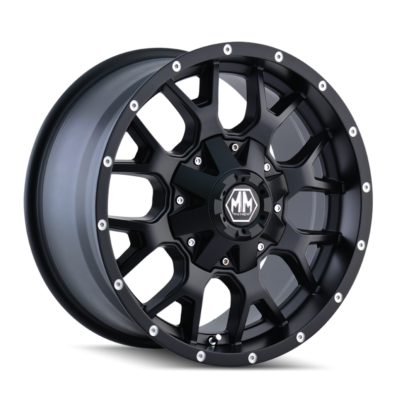 Mayhem 8015 Warrior 20x9 / 6x135 BP / 0mm Offset / 106mm Hub Matte Black Wheel 8015-2937MB