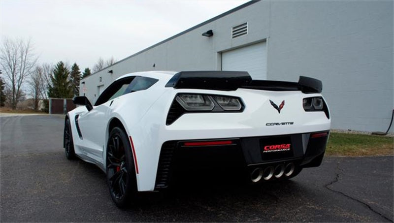 Corsa 15+ Chevy Corvette Z06 (Grand Sport M/T Only) 3in Axle Back Xtreme Exhaust Pol Quad 4.5in Tip 14766