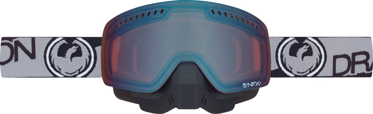DRAGON Nfxs Optimized Goggle Grey W/Flash Blue Lens 265666438246