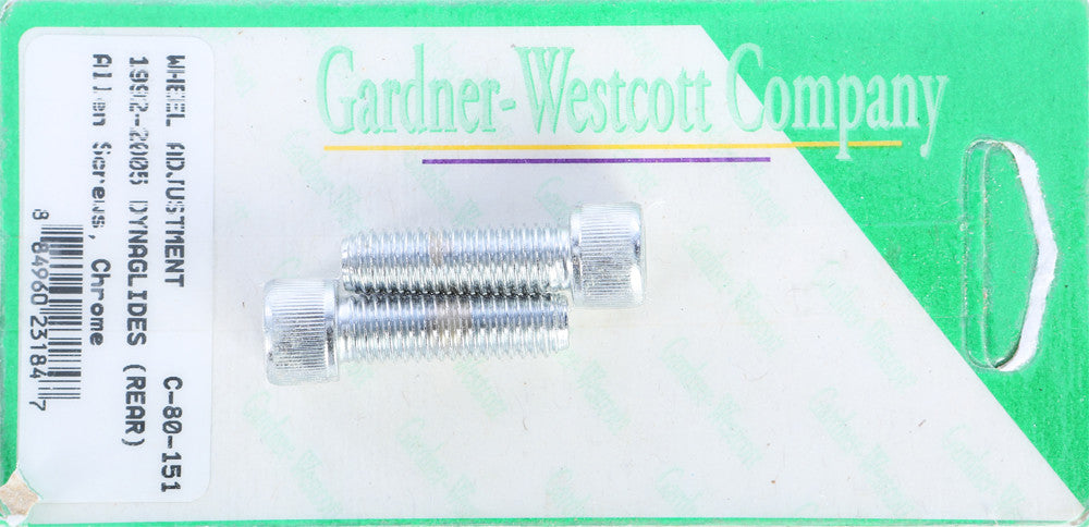 GARDNERWESTCOTT Rear Wheel Adjustment Bolts 92-06 Dyna Models Rear C-80-151