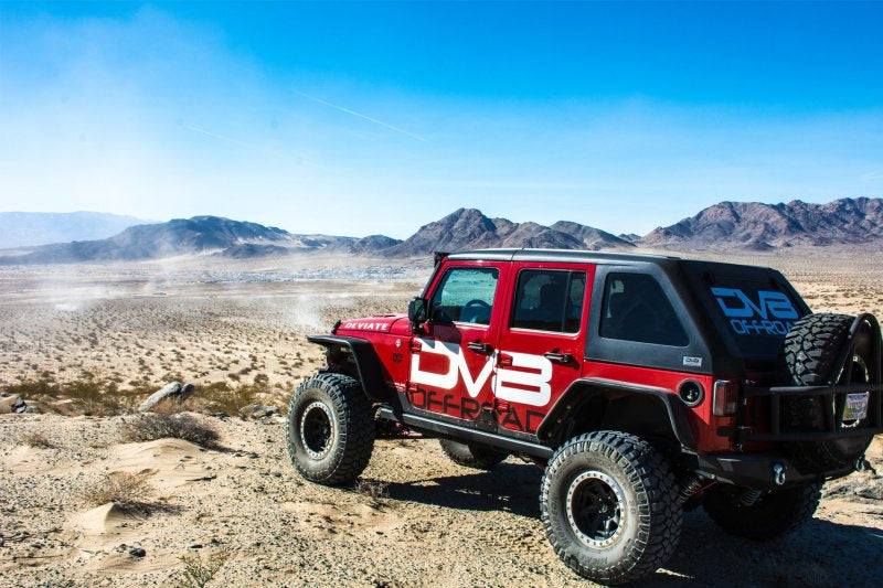 DV8 Offroad 07-18 Jeep Wrangler JK Front & Rear Flat Tube Fenders FENDB-02