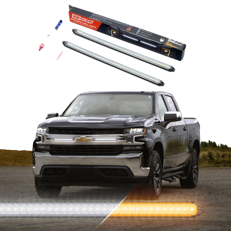 XK Glow 14In Switchback Grill Lights with Start-up Animation & Sequential Turn Signals XK041029-14