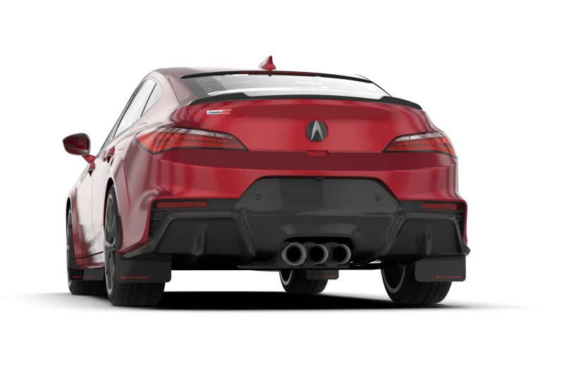 Rally Armor 23-24 Acura Integra + Integra A-Spec Black UR Mud Flap W/White Logo (No Drilling Req.) MF109-UR-BLK-WH