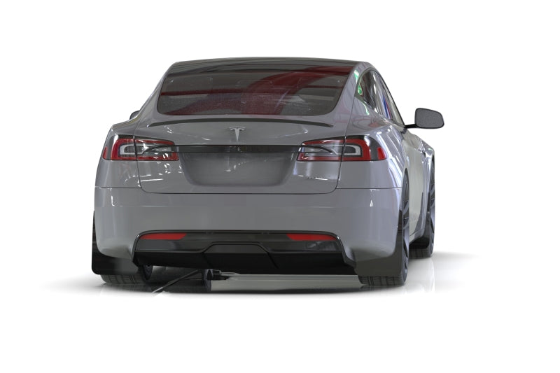 Rally Armor 21-23 Tesla Model S / S Plaid Black UR Mud Flap w/ Red Logo MF101-UR-BLK-RD