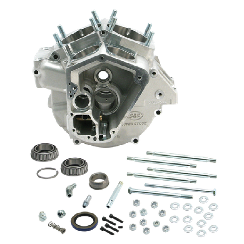 S&S Cycle 70-84 BT w/ 3-5/8in Bore Super Stock Alternator Style Crankcase - Natural 31-0004