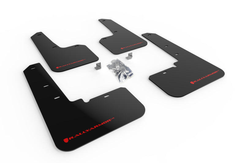 Rally Armor 20-22 Subaru Outback Black UR Mud Flap w/ Red Logo MF66-UR-BLK/RD