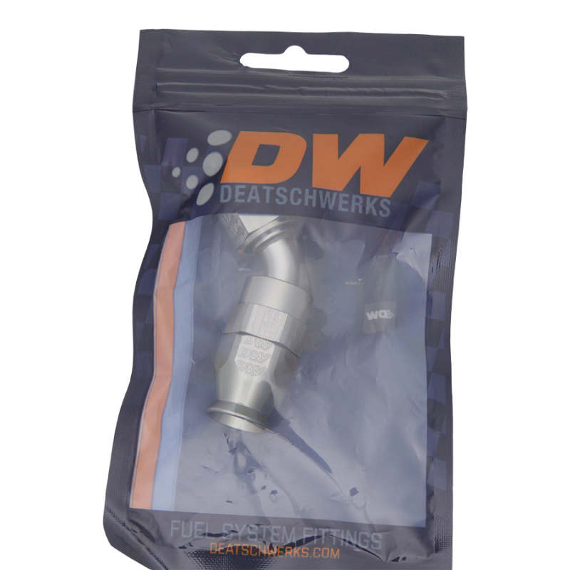 DeatschWerks 6AN Female Swivel 45-Degree Hose End PTFE (Incl. 1 Olive Insert) 06-02-0851