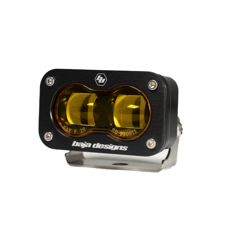 Baja Designs 21-22 Ford Bronco w/Steel Bumper S2 SAE Pro Fog Pocket Light Kit w/Upfitter - Amber 448179UP