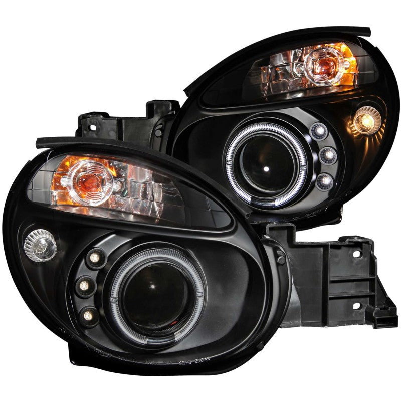 ANZO 2002-2003 Subaru Impreza Projector Headlights w/ Halo Black 121436