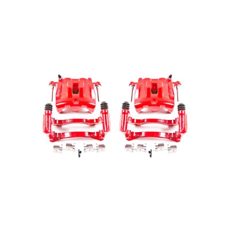 Power Stop 99-04 Jeep Grand Cherokee Front Red Calipers w/Brackets - Pair S4826