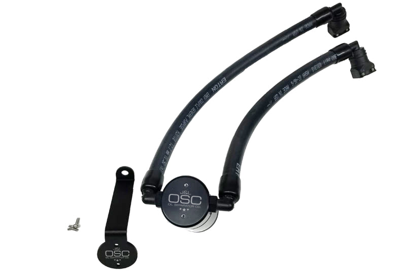 J&L 2015-2023 Ford Edge Sport/ST Passenger Side Oil Separator 3.0 - Black Anodized 3031P-B