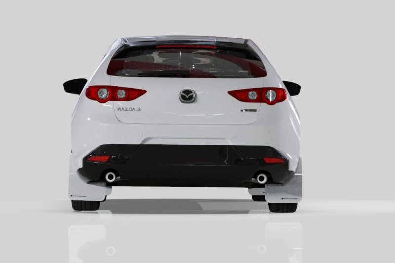 Rally Armor 19-22 Mazda3 GT Sport Hatch Red UR Mud Flap w/ White Logo MF61-UR-RD/WH