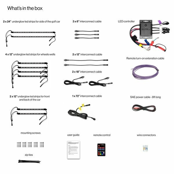 ECOXGEAR 2/4 Seater Ledkit W/Controller SEI-LEDZ4UGLW24