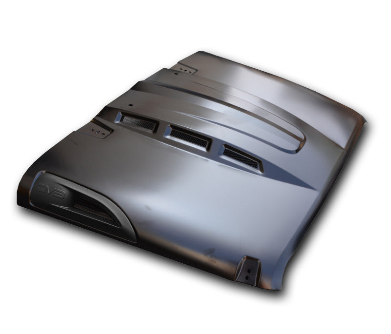 DV8 Offroad 07-18 Jeep Wrangler JK Metal Heat Dispersion Hood - Primer Black HDMB07-02