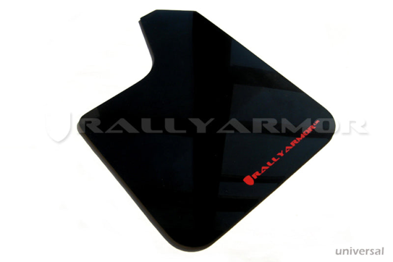 Rally Armor Universal Fit (No Hardware) Black UR Mud Flap w/ Red Logo MF12-UR-BLK/RD