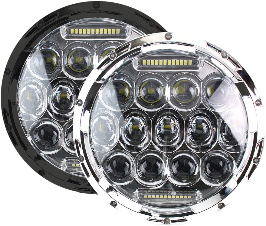 CYRON Headlight 7" Chrome "Beast" Long Throw ABIG7-B6KC