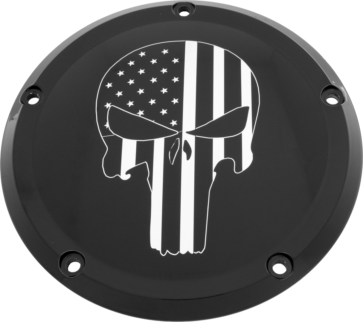 CUSTOM ENGRAVING 7 Tc Derby Cover Punisher Black PATR22-12BG