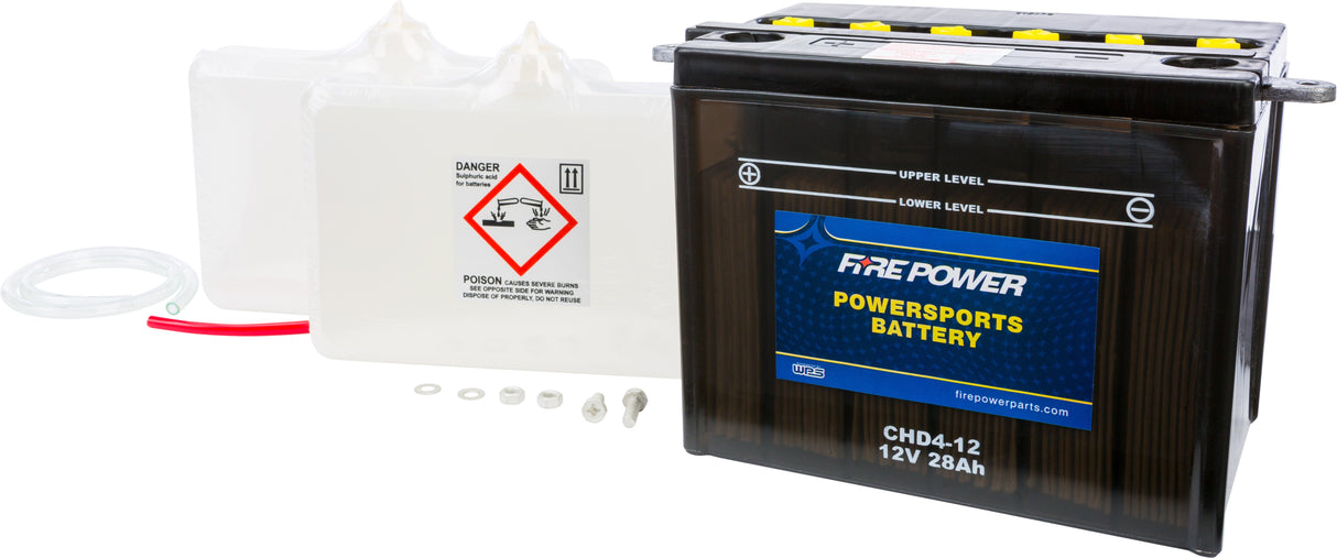 FIRE POWER Battery W/Acid Chd4-12 12v CHD4-12
