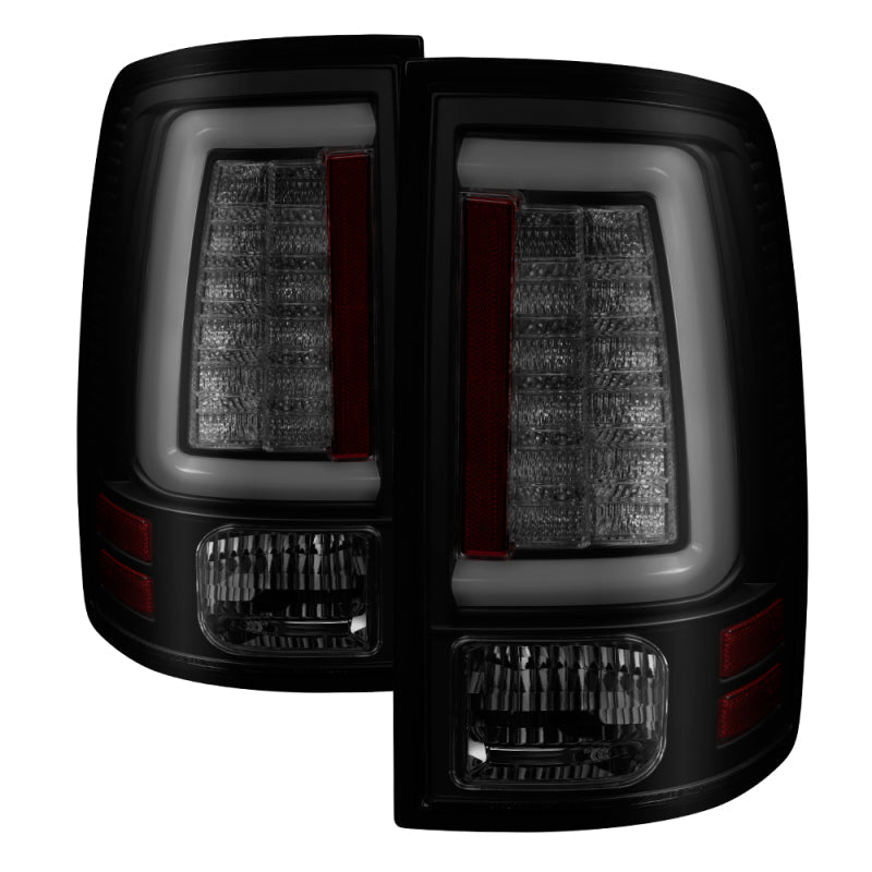 Spyder 13-14 Dodge Ram 1500 Light Bar LED Tail Lights - Black Smoke ALT-YD-DRAM13V2-LED-BSM 5084064