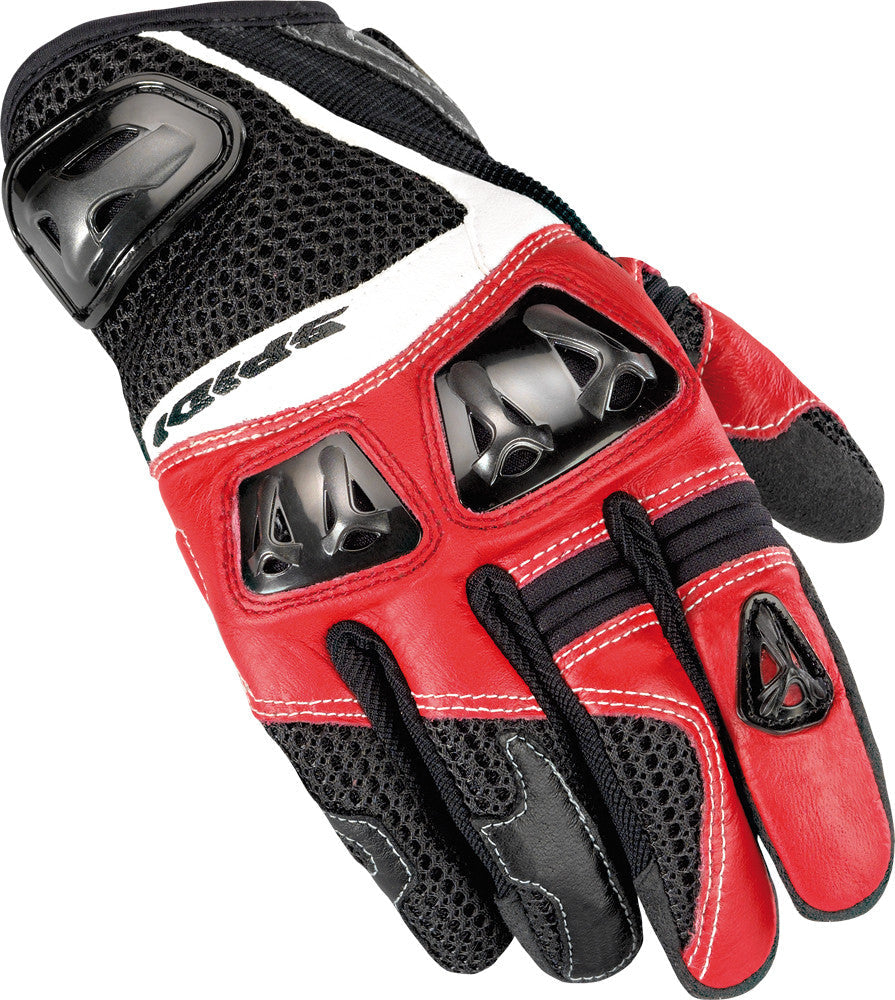 SPIDI Jab-R Leather Gloves Black/Red 3x C27-021-3X