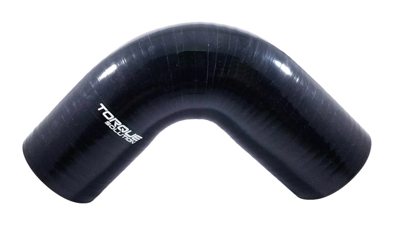 Torque Solution 90 Degree Silicone Elbow: 2.5 inch Black Universal TS-CPLR-90D25BK