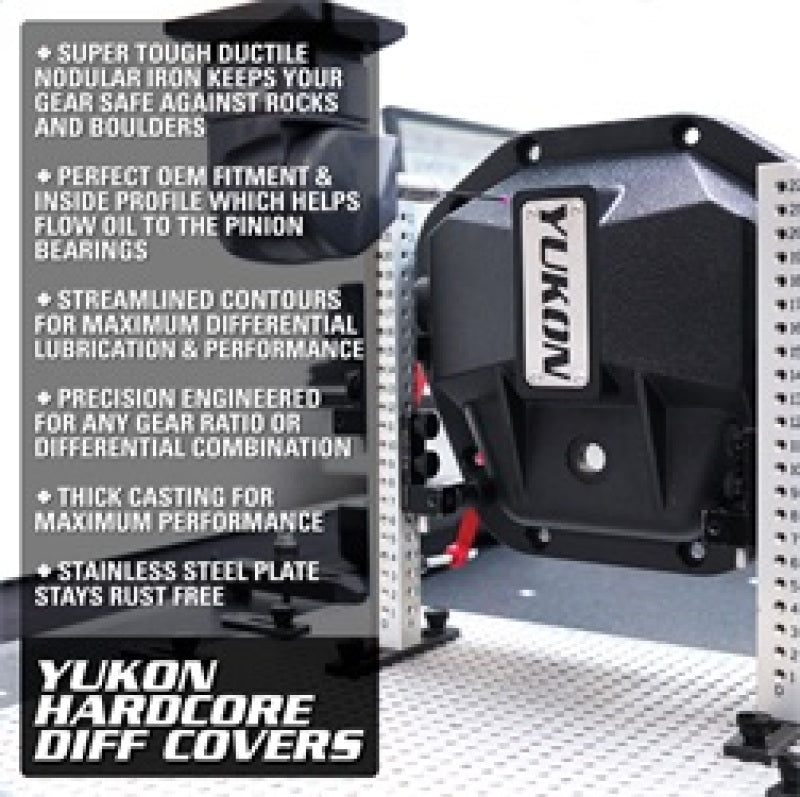 Yukon Gear Hardcore Rear Nodular Iron Cover for Jeep Wrangler JL Dana 44/220mm YHCC-D44JL-REAR
