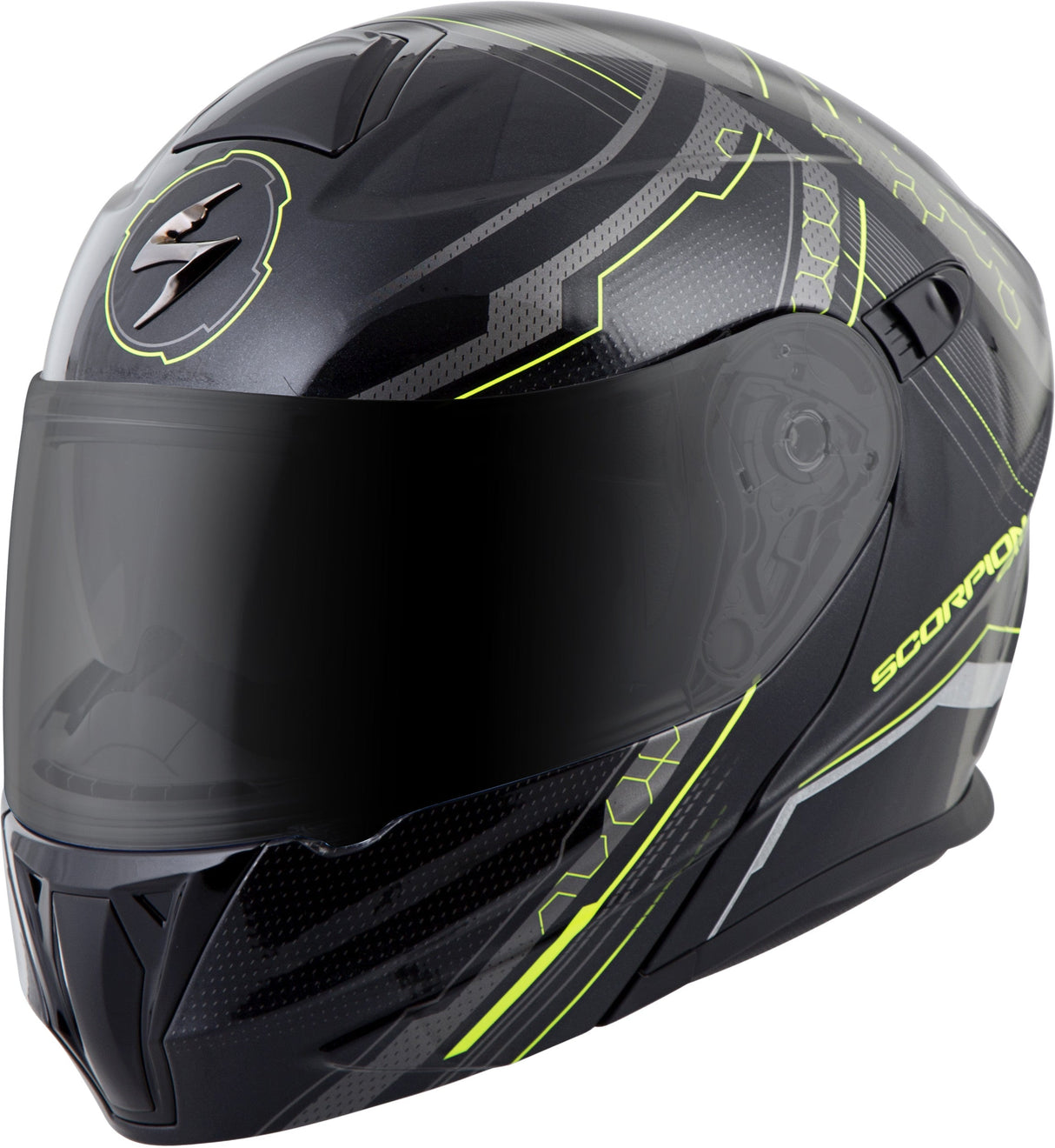SCORPION EXO Exo-Gt920 Modular Helmet Satellite Neon Xl 92-1036