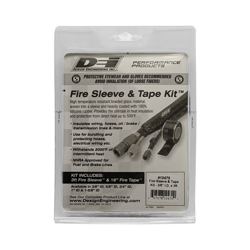 DEI Fire Sleeve and Tape Kit 3/8in I.D. x 3ft 10470