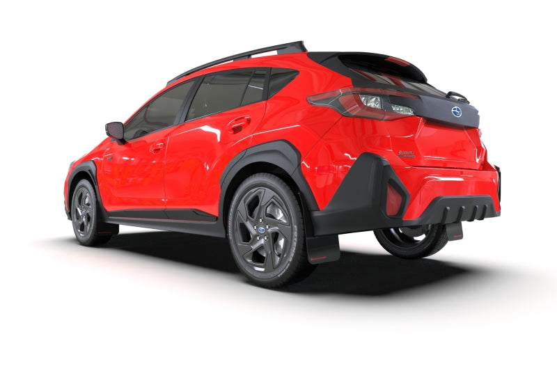 Rally Armor 2024 Subaru Crosstrek Black UR Mud Flap Grey Logo MF106-UR-BLK-GRY