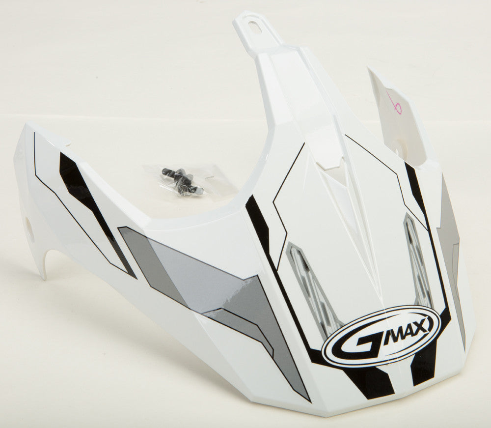 GMAX Visor White/Silver W/Screws Gm-11 Edge Pre 2015 G011012