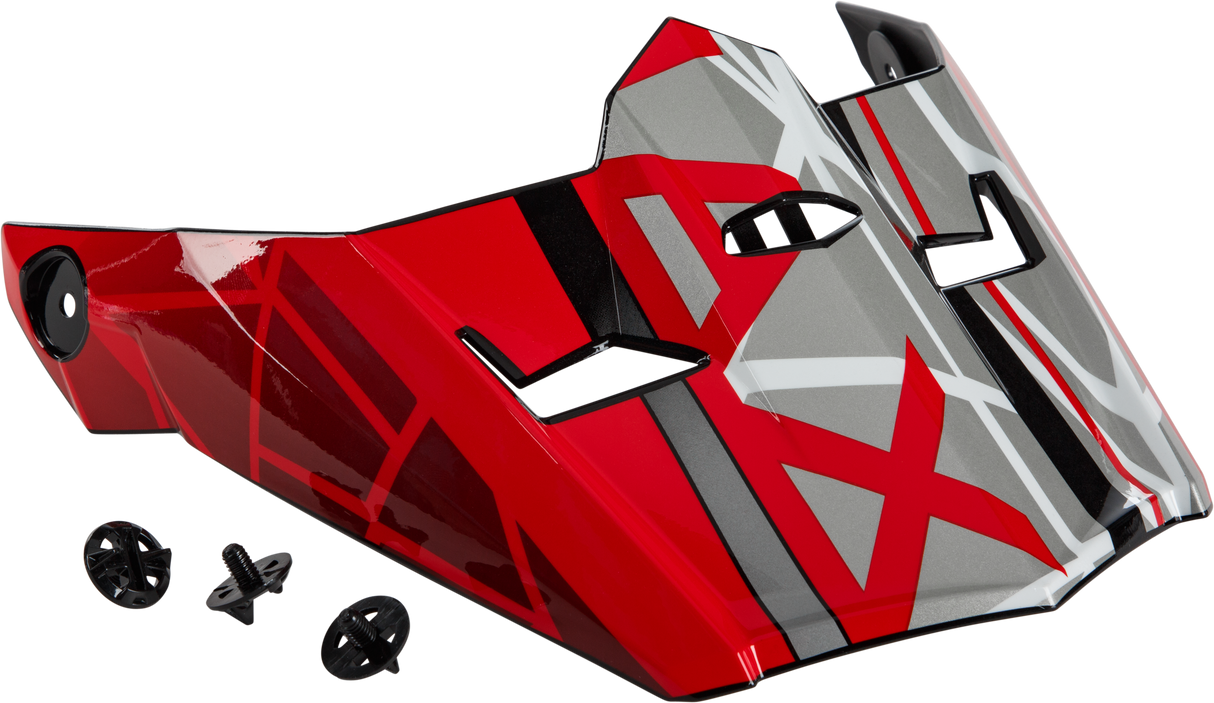 GMAX Visor W/Screws Mega Mx-46 Black/Red/White Md-2x G046923