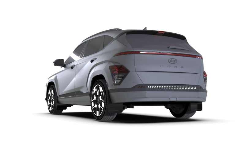 Rally Armor 2024 Hyundai Kona EV Black UR Mud Flap w/ Grey Logo MF113-UR-BLK-GRY