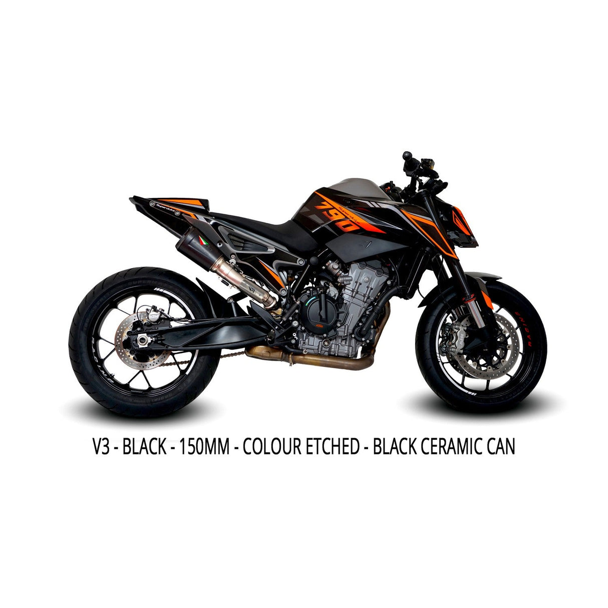 Austin Racing KTM DUKE 890 HI-SLUNG dB COMPLIANT & RACE SLIP-ON DE-CAT EXHAUST SYSTEMS AR78