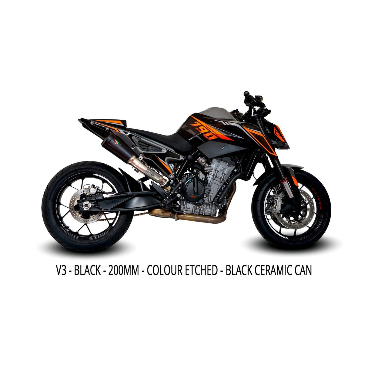 Austin Racing KTM DUKE 890 HI-SLUNG dB COMPLIANT & RACE SLIP-ON DE-CAT EXHAUST SYSTEMS AR78