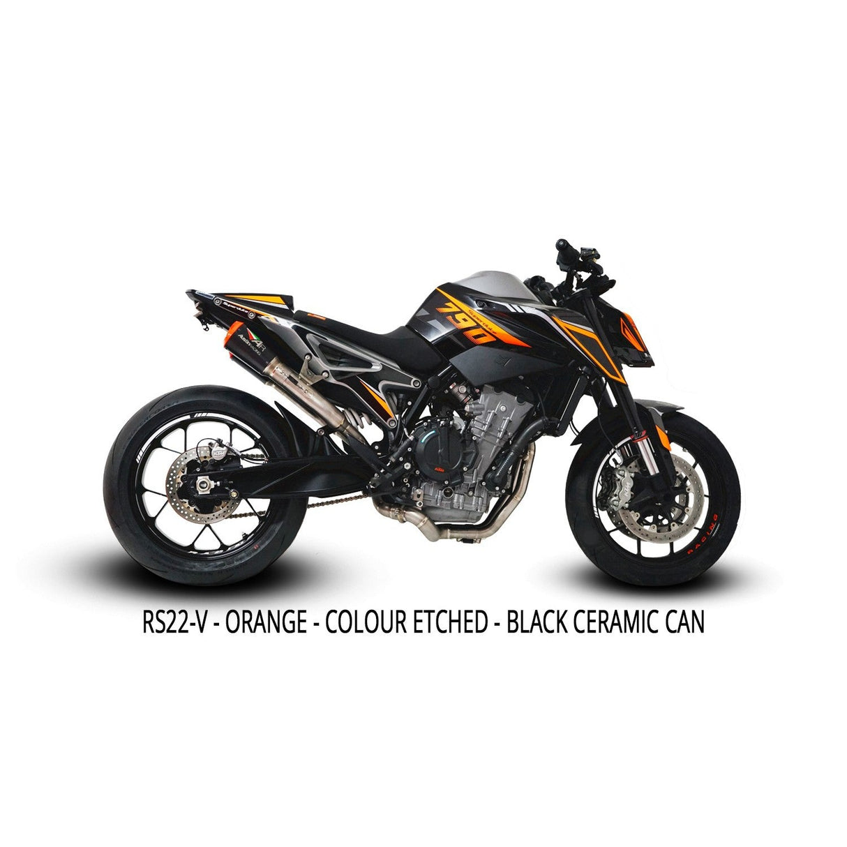 AUSTIN RACING KTM DUKE 890/790 RS22 & RS22-V UNDERSEAT DE-CAT RACE EXHAUST SYSTEMS AR111