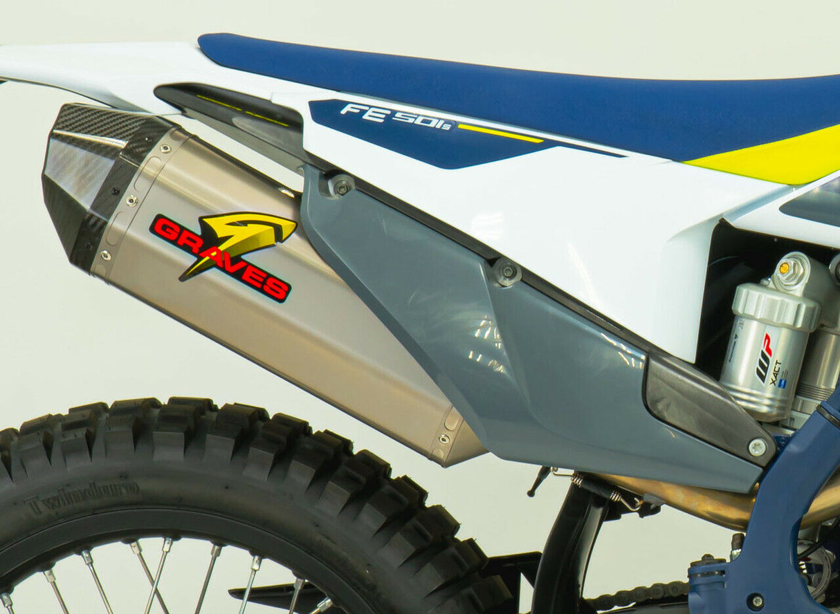 Graves ktm 350/500 exc-f 20-23 husqvarna multi fitment dualsport titanium exhaust