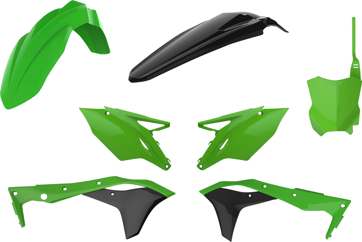 Kit de carrocería POLISPORT - Completo - Verde/Negro - KX 250F 90836