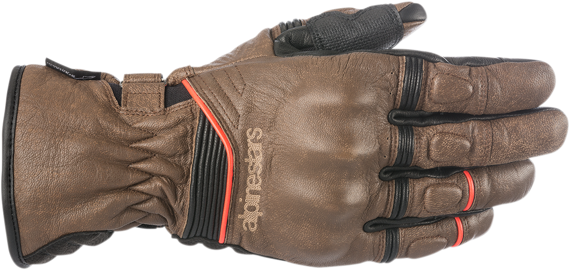 Guantes de cuero ALPINESTARS Caf Divine Drystar - Marrón/Negro - 3XL 3528318-82-3X