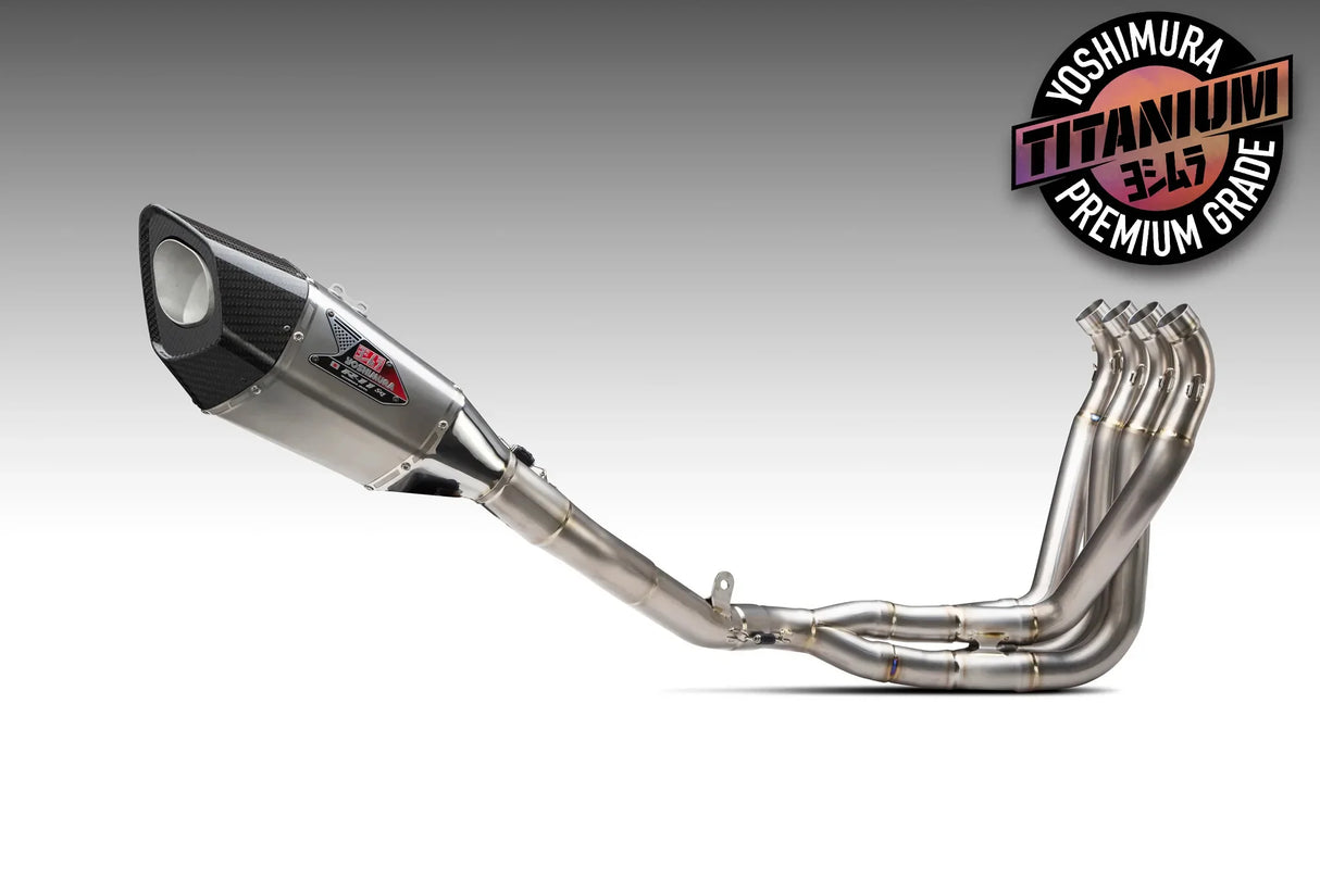 Yoshimura GSX-R1000/R 17-22 RACE R-11SQ TITANIUM FULL EXHAUST, W/ TITANIUM MUFFLER 150-50A-A18G1