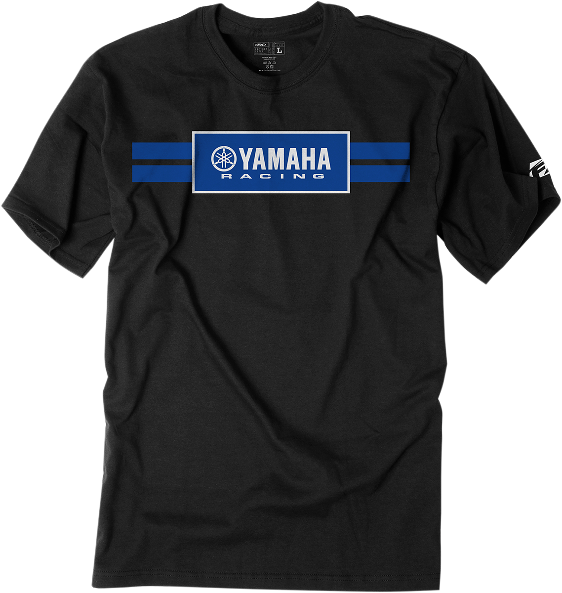 FACTORY EFFEX Camiseta Yamaha Racing Stripe - Negro - Grande 19-87204