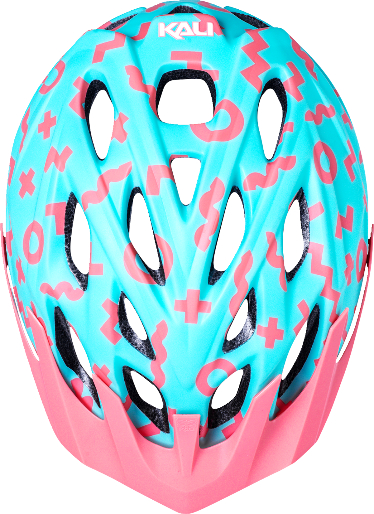 Casco KALI Youth Chakra Plus - Zwiggles - Verde azulado mate/Blanco 221421222