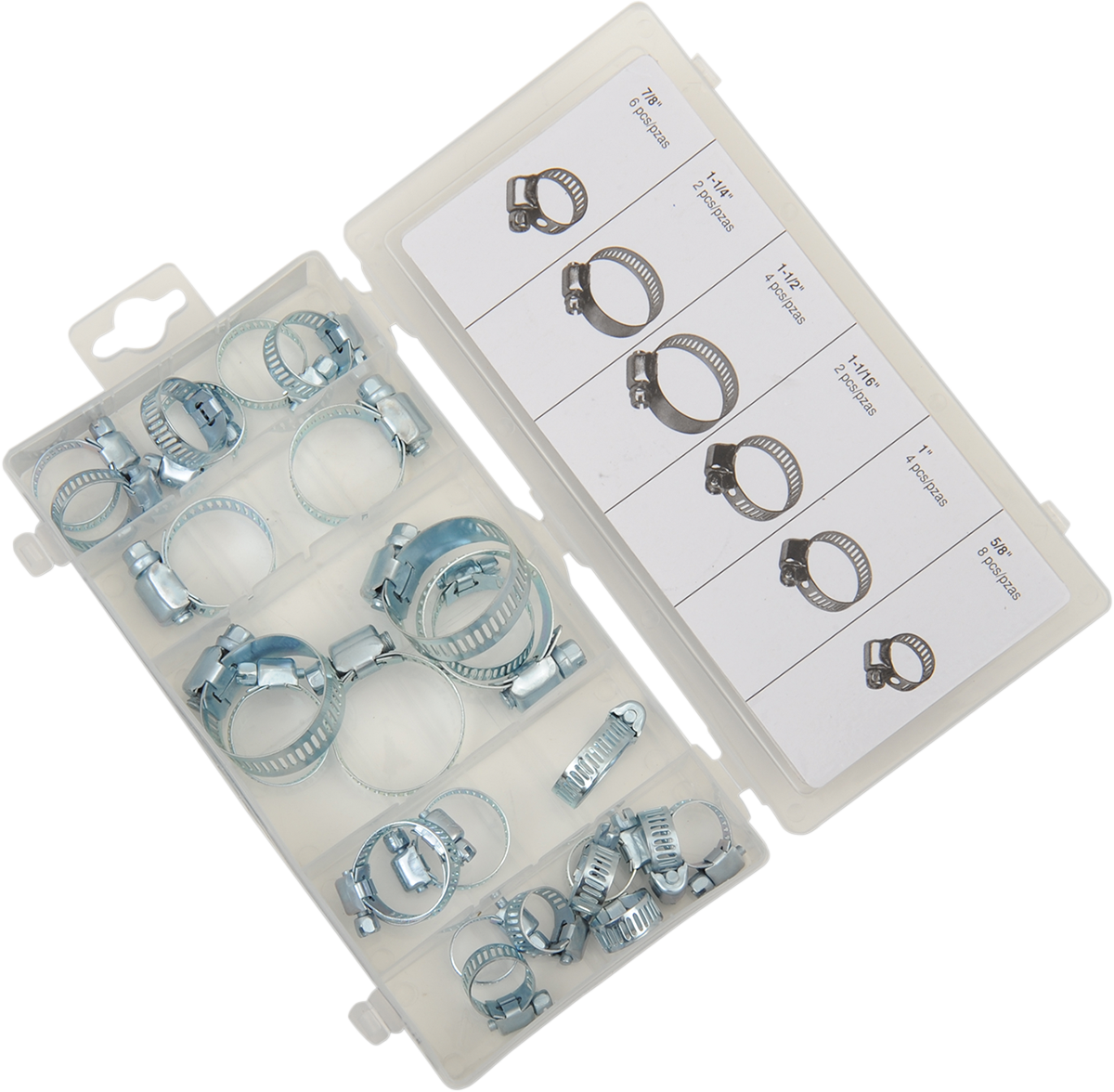 PERFORMANCE TOOL Hose Clamps - Assortment - 26-Piece W5348