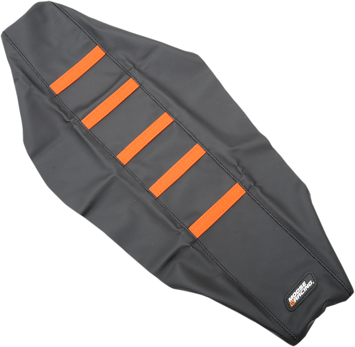 Funda de asiento acanalada MOOSE RACING - Funda negra/Costillas naranja - KTM KTM25015
