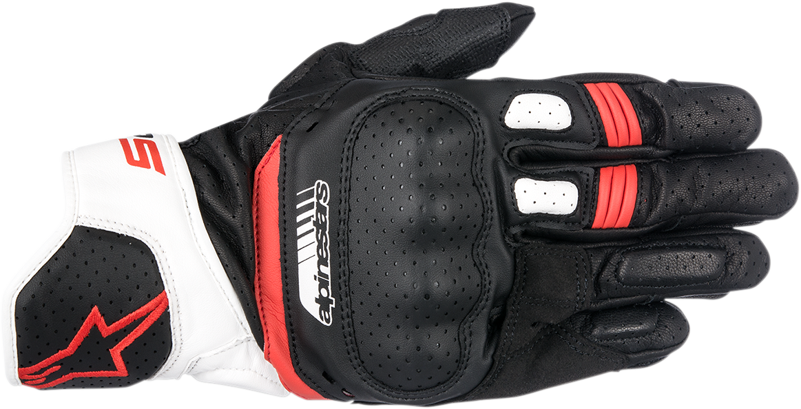 Guantes ALPINESTARS SP-5 - Negro/Blanco/Rojo - Pequeño 3558517-123-S