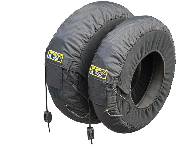 Woodcraft 120/160-200 dual temp tire warmers (front & rear) w/ bag