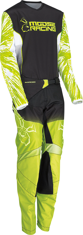 MOOSE RACING Youth Agroid Jersey - Hi-Vis/Black - Medium 2912-2273